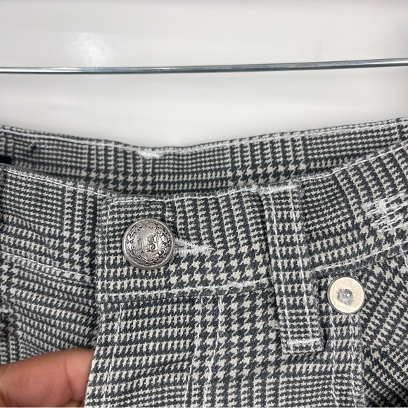 R13 Jane Jeans Wide Leg Jeans Printed Glen Plaid Size 26 Grunge Streetwear Denim - Picture 8 of 15